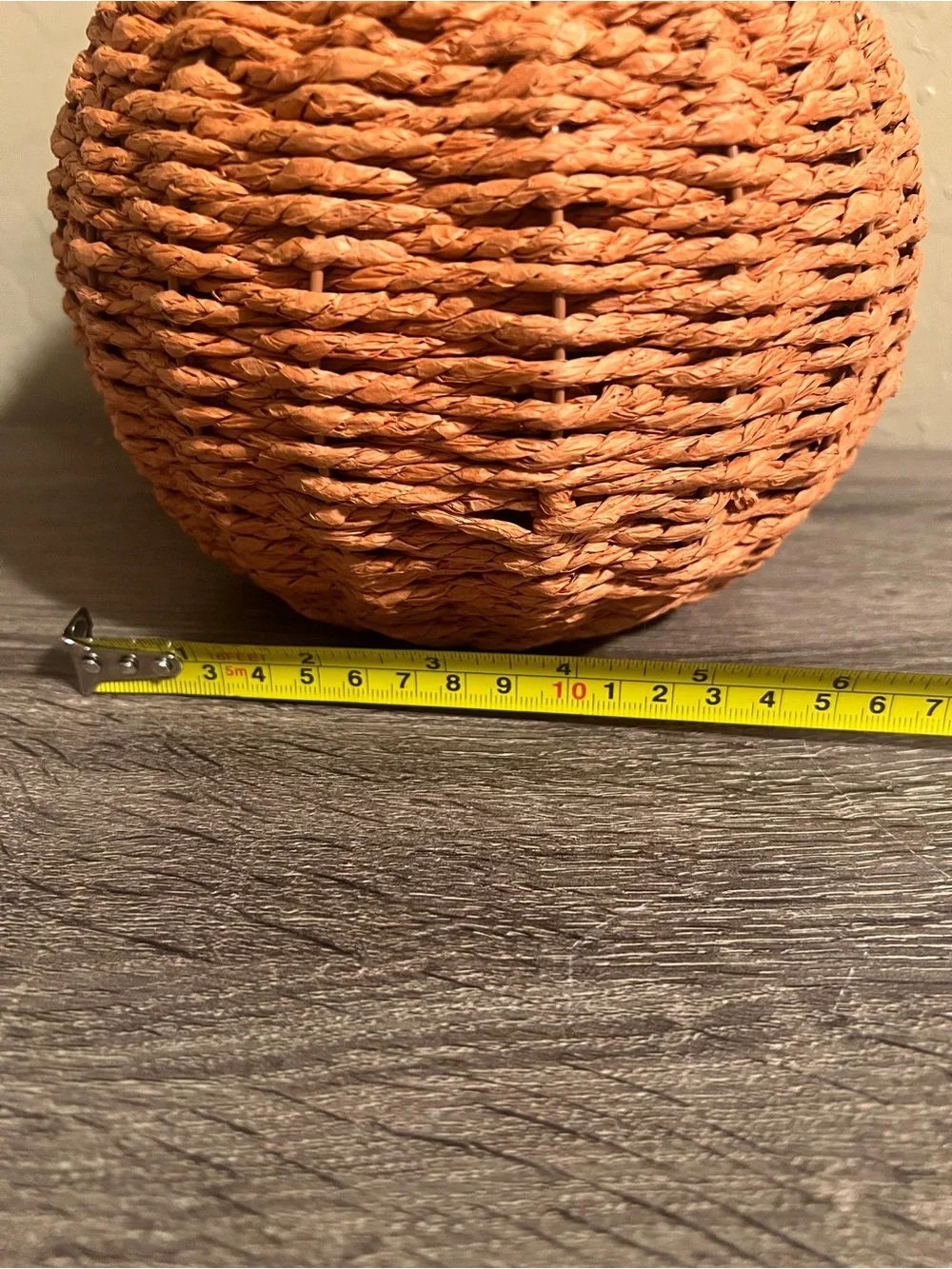 Target Bullseye Pumpkin Basket Orange Wicker Lid NWOT